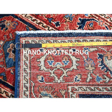 Load image into Gallery viewer, 2&#39;x6&#39;1&quot; Yankees Blue With Broad Border, All Over Heriz Design, Densely Woven, 100% Wool, Hand Knotted Aryana, Oriental Runner Rug FWR519576