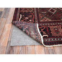 Load image into Gallery viewer, 8&#39;1&quot;x11&#39;3&quot; Merlot Red, 100% Wool, Sides and Ends Professionally Secured and Cleaned, Even Wear, Vintage Persian Joshagan With Diamond Shaped Central Medallion Hand Knotted Oriental Rug FWR519684