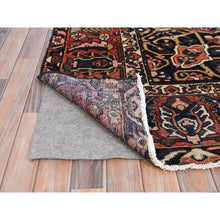 Load image into Gallery viewer, 10&#39;6&quot;x9&#39;5&quot; Prismatic Red, Vintage Persian Bakhtiar With Centre Flower Medallion, Hand Knotted, Natural Wool, Square Oriental Rug FWR519726