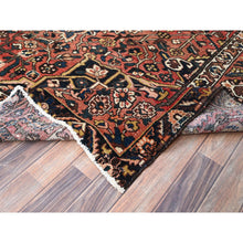 Load image into Gallery viewer, 10&#39;6&quot;x9&#39;5&quot; Prismatic Red, Vintage Persian Bakhtiar With Centre Flower Medallion, Hand Knotted, Natural Wool, Square Oriental Rug FWR519726