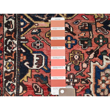 Load image into Gallery viewer, 10&#39;6&quot;x9&#39;5&quot; Prismatic Red, Vintage Persian Bakhtiar With Centre Flower Medallion, Hand Knotted, Natural Wool, Square Oriental Rug FWR519726