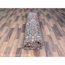 Load image into Gallery viewer, 10&#39;6&quot;x9&#39;5&quot; Prismatic Red, Vintage Persian Bakhtiar With Centre Flower Medallion, Hand Knotted, Natural Wool, Square Oriental Rug FWR519726