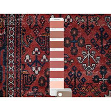 Load image into Gallery viewer, 6&#39;9&quot;x10&#39;0&quot; Bossa Nova Red, Hand Knotted, Vintage Soft Wool, Vegetable Dyes, Persian Joshagan Oriental Rug FWR519732