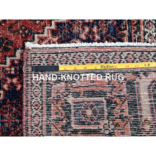 Load image into Gallery viewer, 6&#39;9&quot;x10&#39;0&quot; Bossa Nova Red, Hand Knotted, Vintage Soft Wool, Vegetable Dyes, Persian Joshagan Oriental Rug FWR519732