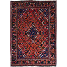 Load image into Gallery viewer, 7&#39;2&quot;x10&#39;1&quot; Valiant Poppy Red, Hand Knotted, 100% Wool, Vintage Joshagan, Natural Dyes, Persian Oriental Rug FWR519738