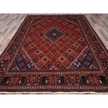 Load image into Gallery viewer, 7&#39;2&quot;x10&#39;1&quot; Valiant Poppy Red, Hand Knotted, 100% Wool, Vintage Joshagan, Natural Dyes, Persian Oriental Rug FWR519738