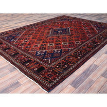 Load image into Gallery viewer, 7&#39;2&quot;x10&#39;1&quot; Valiant Poppy Red, Hand Knotted, 100% Wool, Vintage Joshagan, Natural Dyes, Persian Oriental Rug FWR519738