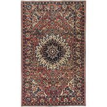 Load image into Gallery viewer, 5&#39;3&quot;x8&#39;6&quot; Dusted Clay Red With Large Medallion Design, All Natural Wool, Densely Woven, Vegetable Dyes, Hand Knotted, Vintage Persian Bakhtiar Oriental Rug FWR519744