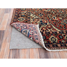 Load image into Gallery viewer, 5&#39;3&quot;x8&#39;6&quot; Dusted Clay Red With Large Medallion Design, All Natural Wool, Densely Woven, Vegetable Dyes, Hand Knotted, Vintage Persian Bakhtiar Oriental Rug FWR519744