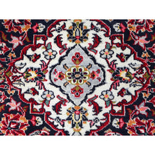 Load image into Gallery viewer, 9&#39;9&quot;x13&#39; Ajax Red, Hand Knotted Vintage Persian Kashan With Central Medallion Design, Sides and Ends Professionally Secured and Cleaned, Mint Condition, Fine Wool Pile, Oriental Rug FWR520176