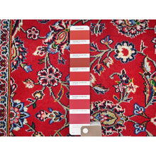 Load image into Gallery viewer, 9&#39;10&quot;x13&#39;1&quot; Ketchup Red, Full Pile Vintage Persian Kashan, Hand Knotted Cleaned and Sides and Ends Professionally and Secured, Natural Wool, Denser Weave Oriental Rug FWR520200