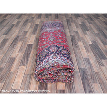 Load image into Gallery viewer, 9&#39;10&quot;x13&#39;1&quot; Ketchup Red, Full Pile Vintage Persian Kashan, Hand Knotted Cleaned and Sides and Ends Professionally and Secured, Natural Wool, Denser Weave Oriental Rug FWR520200