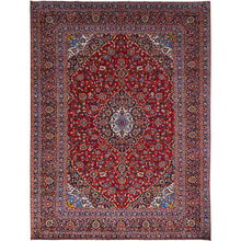 Load image into Gallery viewer, 9&#39;10&quot;x13&#39;2&quot; Terra Cotta Red, Vintage Full Pile Persian Kashan, Hand Knotted Natural Dyes, Denser Weave, Rural Heritage, Soft Wool Oriental Rug FWR520218