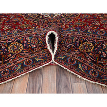 Load image into Gallery viewer, 9&#39;10&quot;x13&#39;2&quot; Terra Cotta Red, Vintage Full Pile Persian Kashan, Hand Knotted Natural Dyes, Denser Weave, Rural Heritage, Soft Wool Oriental Rug FWR520218