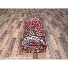 Load image into Gallery viewer, 9&#39;10&quot;x13&#39;2&quot; Terra Cotta Red, Vintage Full Pile Persian Kashan, Hand Knotted Natural Dyes, Denser Weave, Rural Heritage, Soft Wool Oriental Rug FWR520218