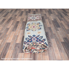 Load image into Gallery viewer, 9&#39;x11&#39;9&quot; Tempered Gray, Afghan Super Kazak with Geometric Medallions Design, Natural Dyes, Denser Weave, Velvety Wool, Hand Knotted, Oriental Rug FWR520278