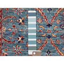 Load image into Gallery viewer, 2&#39;6&quot;x11&#39;8&quot; Deep Jungle Green and Brick Red, Vegetable Dyes, Mamluk Dynasty With All Over Pattern, Soft Wool, Runner Hand Knotted Oriental Rug FWR520524