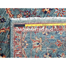 Load image into Gallery viewer, 2&#39;6&quot;x11&#39;8&quot; Deep Jungle Green and Brick Red, Vegetable Dyes, Mamluk Dynasty With All Over Pattern, Soft Wool, Runner Hand Knotted Oriental Rug FWR520524