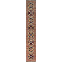 Load image into Gallery viewer, 2&#39;7&quot;x15&#39;10&quot; Sesame Brown, Soft and Velvety Wool, 200 KPSI, Vegetable Dyes, 14th Century Hand Knotted Mamluk Dynasty Pattern, Oriental XL Runner Rug FWR520536