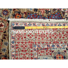 Load image into Gallery viewer, 2&#39;7&quot;x15&#39;10&quot; Sesame Brown, Soft and Velvety Wool, 200 KPSI, Vegetable Dyes, 14th Century Hand Knotted Mamluk Dynasty Pattern, Oriental XL Runner Rug FWR520536