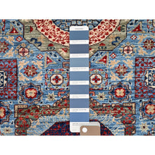 Load image into Gallery viewer, 2&#39;8&quot;x15&#39;4&quot; Sapphire With Indigo Blue, Hand Knotted, 200 KPSI, 14th Century Mamluk Dynasty With Large Elements Design, Natural Dyes, 100% Wool XL Runner Oriental Rug FWR520554