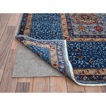 Load image into Gallery viewer, 9&#39;10&quot;x13&#39;8&quot; Lichen Blue, 14th Century Mamluk Dynasty Pattern With Central Large Motif, Hand Knotted, Vibrant and Soft Wool 200 KPSI, Natural Dyes, Oriental Rug FWR520560