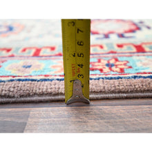 Load image into Gallery viewer, 6&#39;4&quot;x9&#39;2&quot; Sepia Rose Pink With Cotton White, Hand Knotted, Organic Wool and Denser Weave, Natural Dyes, Kazak with All Over Motifs, Oriental Rug FWR520710