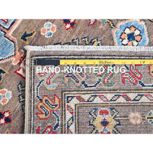 Load image into Gallery viewer, 2&#39;8&quot;x9&#39; Cinereous Gray, Medallions All Over, Tribal Elements All Over Vegetable Dyes Hand Knotted Natural Wool Hand Knotted Oriental Runner Rug FWR521118