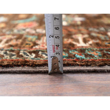 Load image into Gallery viewer, 2&#39;8&quot;x8&#39;6&quot; Fondue Fudge Brown, Pure Wool, Densely Woven, Hand Knotted, Natural Dyes, Afghan Sultani Oriental Runner Rug FWR521370