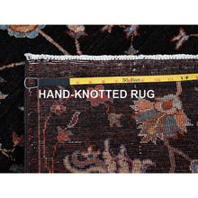 Load image into Gallery viewer, 2&#39;5&quot;x8&#39;3&quot; Crow Black, Vegetable Dyes, Hand Knotted And Densely Woven Soft Wool, Afghan Sultani All Over Floral Design, Oriental Rug FWR521406