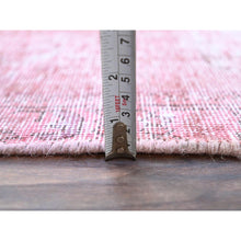 Load image into Gallery viewer, 9&#39;8&quot;x11&#39;10&quot; Taffy Pink, Old Persian Tabriz, Hand Knotted, Distressed Look, Cropped Thin, Pure Wool, Sides and Ends Professionally Secured and Cleaned, Worn Down Oriental Rug FWR521574