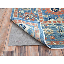 Load image into Gallery viewer, 9&#39;1&quot;x11&#39;9&quot; Intel Blue, Pure And Soft Wool, Hand Knotted, Zero Pile, Vegetable Dyes, All Over Caucasian Gul Motifs Design, Shaved Down, Oriental Rug FWR521664