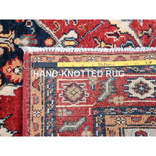 Load image into Gallery viewer, 4&#39;x5&#39;10&quot; Smoke Gray, Red Border, Hand Knotted, Velvety and Soft Wool, Densely Woven, Afghan Serapi Heriz Design With Central Motif, Natural Dyes, Oriental Rug FWR521802