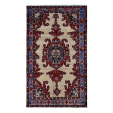 Load image into Gallery viewer, 5&#39;3&quot;x9&#39;10&quot; Barn Red, Vintage North West Persian, Open Field Geometric Design, Pure Wool, Hand Knotted, Clean with No Wear, Oriental Rug FWR525438