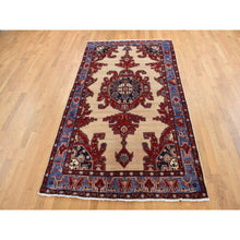 Load image into Gallery viewer, 5&#39;3&quot;x9&#39;10&quot; Barn Red, Vintage North West Persian, Open Field Geometric Design, Pure Wool, Hand Knotted, Clean with No Wear, Oriental Rug FWR525438