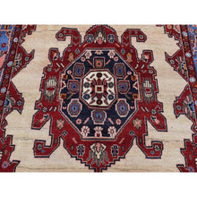 Load image into Gallery viewer, 5&#39;3&quot;x9&#39;10&quot; Barn Red, Vintage North West Persian, Open Field Geometric Design, Pure Wool, Hand Knotted, Clean with No Wear, Oriental Rug FWR525438