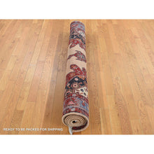 Load image into Gallery viewer, 5&#39;3&quot;x9&#39;10&quot; Barn Red, Vintage North West Persian, Open Field Geometric Design, Pure Wool, Hand Knotted, Clean with No Wear, Oriental Rug FWR525438