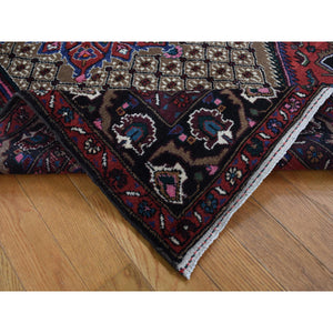 4'1"x6'9" Taupe Gray, New Persian Serab, Flower Medallion Design, Hand Knotted, 100% Wool, Oriental Rug FWR525444