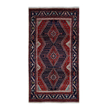 Load image into Gallery viewer, 5&#39;1&quot;x9&#39;7&quot; Fire Brick Red, New Persian with Triple Serrated Medallion Design, Camel Hair, Pure Wool, Hand Knotted, Oriental Rug FWR525450