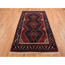 Load image into Gallery viewer, 5&#39;1&quot;x9&#39;7&quot; Fire Brick Red, New Persian with Triple Serrated Medallion Design, Camel Hair, Pure Wool, Hand Knotted, Oriental Rug FWR525450