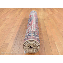 Load image into Gallery viewer, 5&#39;1&quot;x9&#39;7&quot; Fire Brick Red, New Persian with Triple Serrated Medallion Design, Camel Hair, Pure Wool, Hand Knotted, Oriental Rug FWR525450