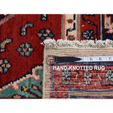 Load image into Gallery viewer, 5&#39;1&quot;x9&#39;7&quot; Fire Brick Red, New Persian with Triple Serrated Medallion Design, Camel Hair, Pure Wool, Hand Knotted, Oriental Rug FWR525450