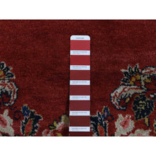 Load image into Gallery viewer, 8&#39;8&quot;x11&#39;4&quot; Cherry Red, Antique Persian Sarouk, Open Field Medallion Design, Pure Wool, Full Pile, Hand Knotted, Oriental Rug FWR525600