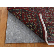 Load image into Gallery viewer, 4&#39;x6&#39; Vermilion Red, Vintage Look Mamluk, Zero Pile, Shaved Low, Worn Wool, Hand Knotted, Oriental Rug FWR525666