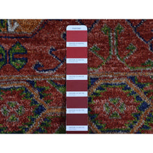 Load image into Gallery viewer, 4&#39;1&quot;x6&#39;2&quot; Barn Red, Vegetable Dyes, Hand Spun Ghazni Wool, Afghan Ersari Elephant Feet Design, Hand Knotted, Oriental Rug FWR525678