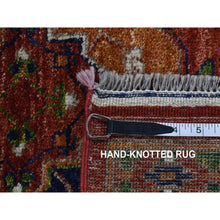 Load image into Gallery viewer, 4&#39;1&quot;x6&#39;2&quot; Barn Red, Vegetable Dyes, Hand Spun Ghazni Wool, Afghan Ersari Elephant Feet Design, Hand Knotted, Oriental Rug FWR525678