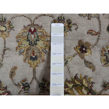 Load image into Gallery viewer, 2&#39;8&quot;x14&#39;1&quot; Ivory, Rajasthan Design, Half Wool and Half Silk, Thick and Plush, XL Runner Oriental Rug FWR525768