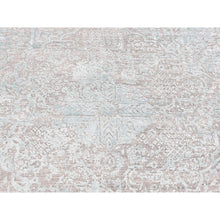 Load image into Gallery viewer, 11&#39;8&quot;x11&#39;8&quot; Sea Foam Green, Hand Knotted, Broken Persian Design, Square, Wool and Silk, Oriental Rug FWR525858