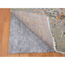 Load image into Gallery viewer, 12&#39;x15&#39;1&quot; Stone Gray, THE SUNSET ROSETTES, Wool and Pure Silk, Hand Knotted, Oversized, Oriental RugSh87650 FWR525900