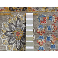 Load image into Gallery viewer, 12&#39;x15&#39;1&quot; Stone Gray, THE SUNSET ROSETTES, Wool and Pure Silk, Hand Knotted, Oversized, Oriental RugSh87650 FWR525900